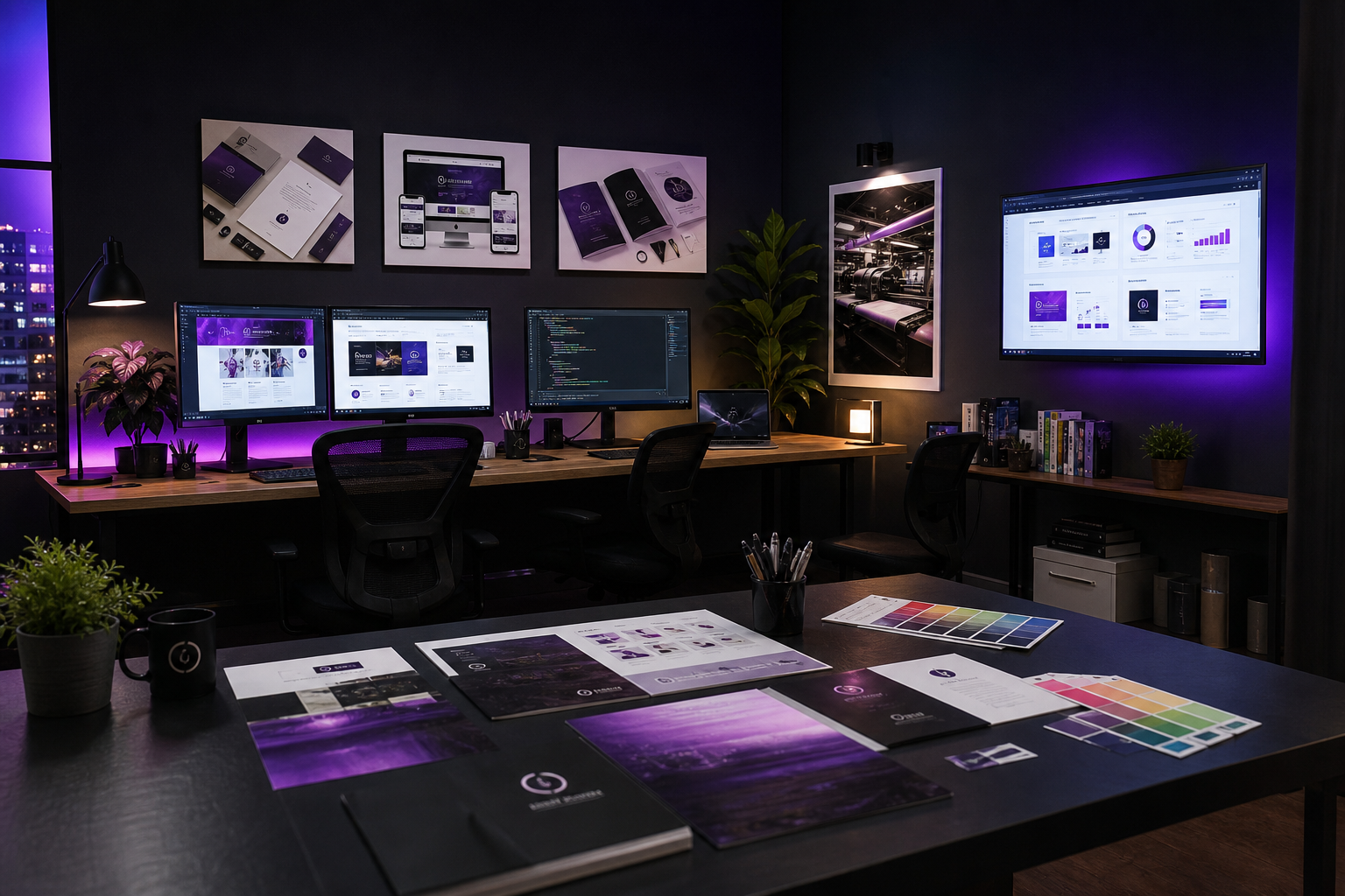 Digital design workspace for web, brand, and online projects